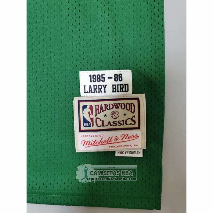 Camiseta Boston Celtics Larry Bird NO 33 Mitchell & Ness 1985-86 Verde